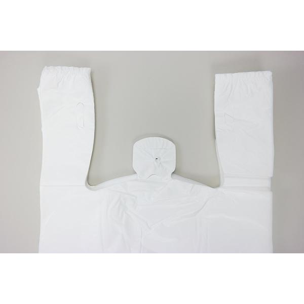 Plastic Bag-WHITE Plain Embossed T Shirt Bag 13 mic - 100 bags/bundles , HDPE material