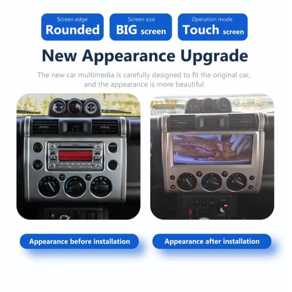 Apple Carplay Android 13 Car Multimedia GPS Radio AM FM For Toyota FJ Cruiser