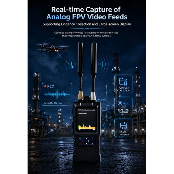 Portable Handheld Drone Detector 0-8GHz | Long Range Safety Signal Detector LDK-DW01