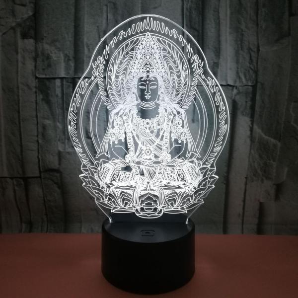 OEM picture 3D creative small table lamp Buddha statue LED decoration personalized custom gift table lamp night light