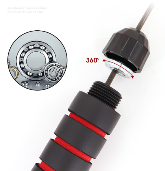 OEM Adjustable Speed Fitness Jump Rope Red For Man Woman Build Muscle