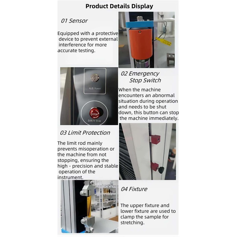 Single Column Computerized Automatic Electronic Tensile Testing Machine for Rubber Universal Materials