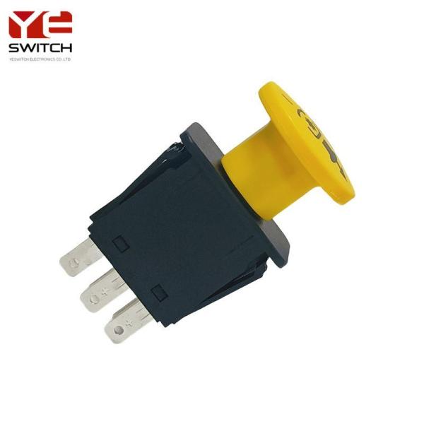 Sealed Yellow Push Pull Button Switches Lawn Mower Seat Safety Switch