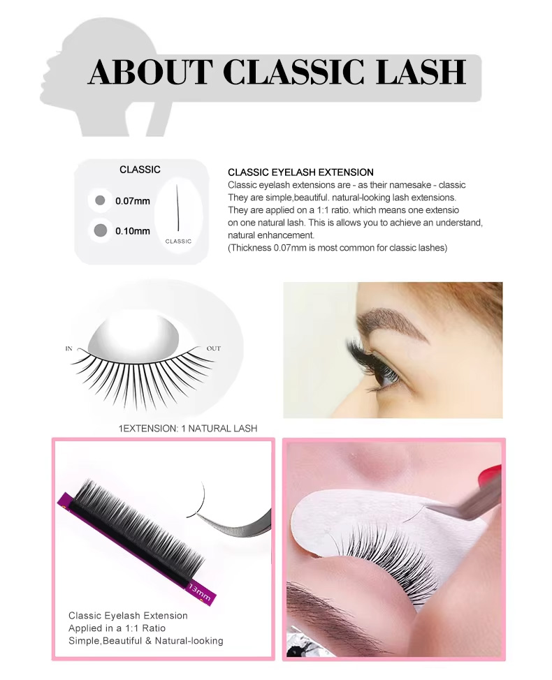 Handmade DIY Non Shedding Eyelash Extensions Custom Lash Packaging Individual Eyelash Extension Trays