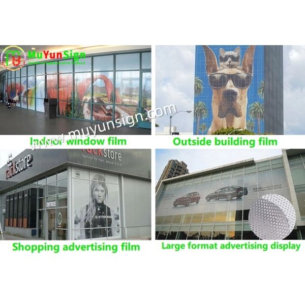 One Way Privacy Window Screen Mesh Printable Adhesive Vinyl Easy Cutting For Shopping Advertising
