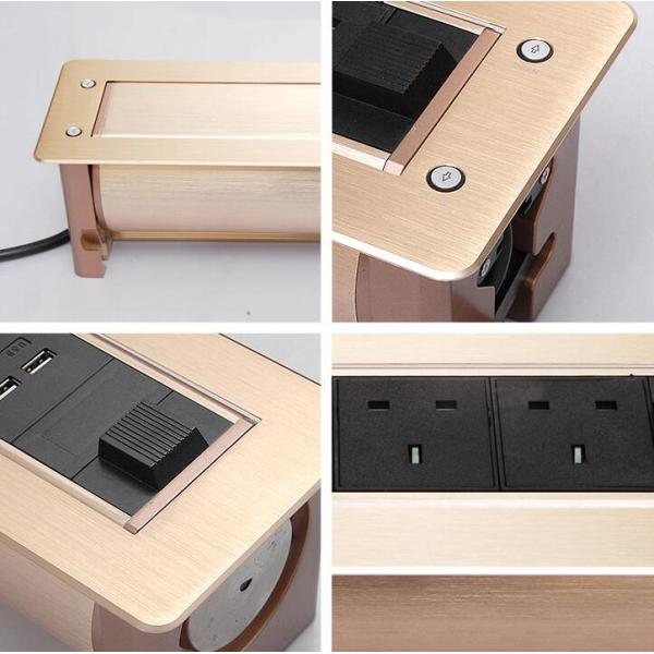 British Standard Electric Flip Socket / Multi - Function Multimedia Information Hidden Power Box