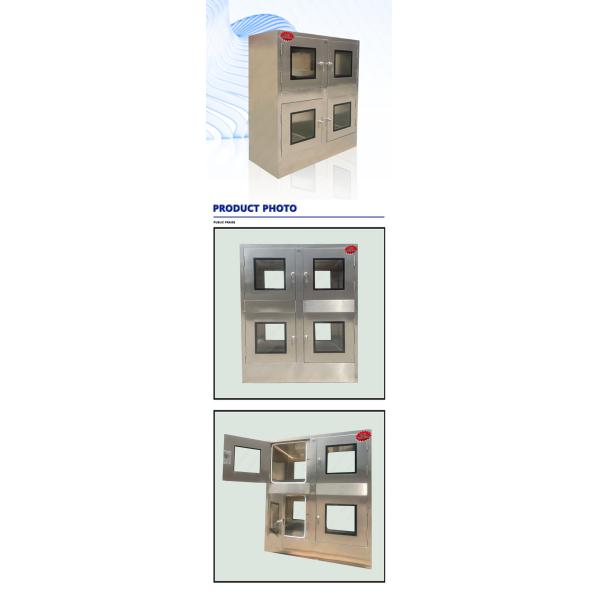 MRJH Anti-radiation Double-layer Flat Door Mechanical Joint Control Lock Stainless Steel Transfer Window Pass Box