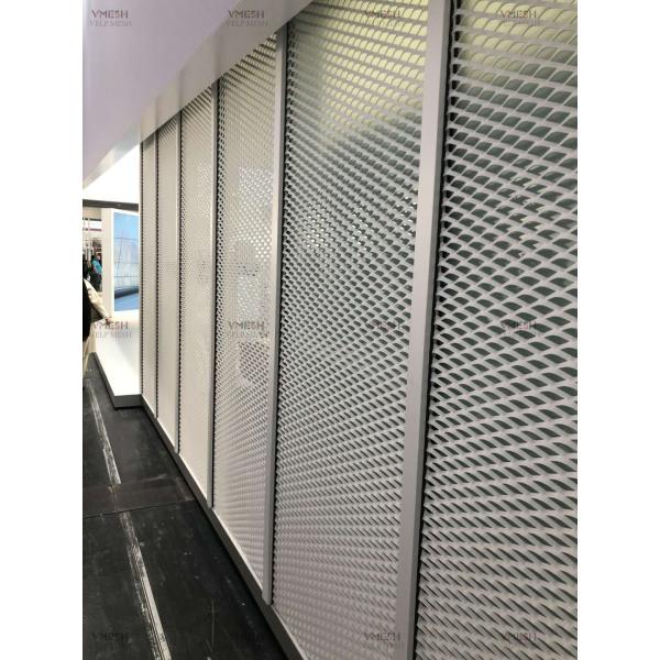 Customized 4mm Expanded Mesh Panels Facade Cladding Decorative Aluminum