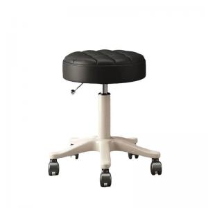 China Adjustable Lifting Function Fabric Makeup Stool with Backrest and Revolving Design on sale