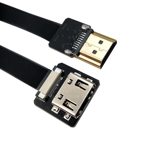 A Male To HDMI Female FPV HDMI Cable , FPC Flat Cable For Multicopter Aerial