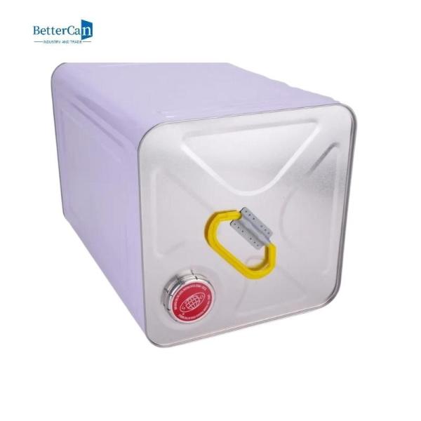 15Kg Decorating Paint Can Square Tin Bucket For Edible Oil / Musterd Oil