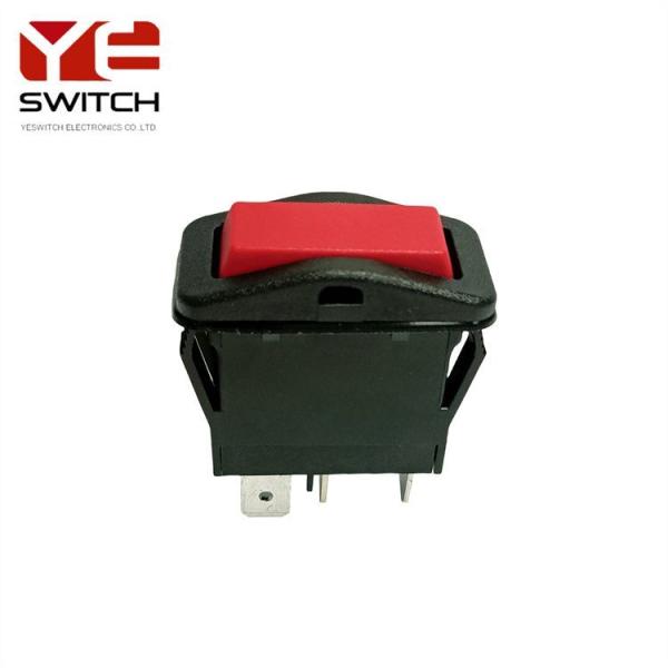 Red Rocker Waterproof Light Switch 1500VAC Automotive Momentary Push Button Switch