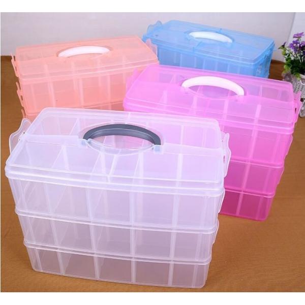 6-Compartment Plastic Storage Box for Hardware Tools / Gadgets, medicine storage box with lock, medicine mini storage bo