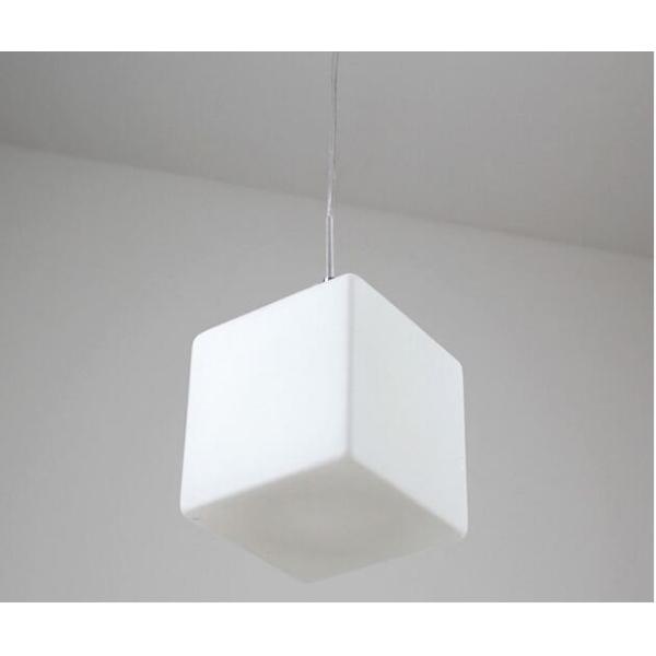 Modern Cubi Pendant Lamp milk white cubic glass cube Suspension Light(WH-MI-334)