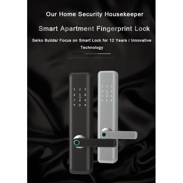 LED Fingerprint Scanner Door Lock Wake - Up Screen APP Remote Control For Airbnb Apartment