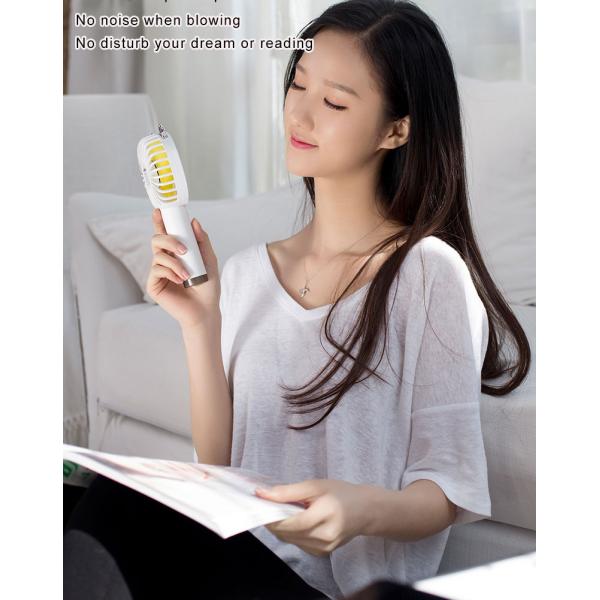 Rechargeable Portable Battery Powered Fan , Battery Operated Table Fan With Led Light