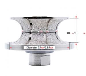 Buy cheap Metal Powder Diamond 98mm F30 Stone Grinding Profiling Wheel Router Bit Electroplated Bit product