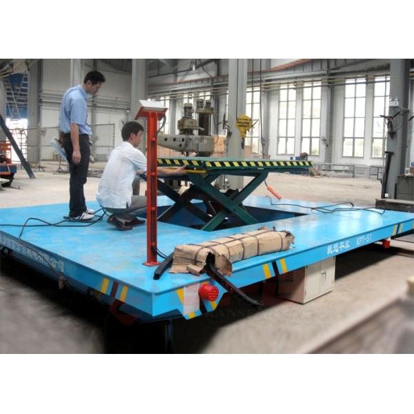 Gearmotor Driven Hydraulic Lifting Transfer Cart With Dumping Platform