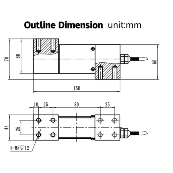 Shear Beam Load Cell Cantilever High Precision Platform Scales Weighing Cell Sensor