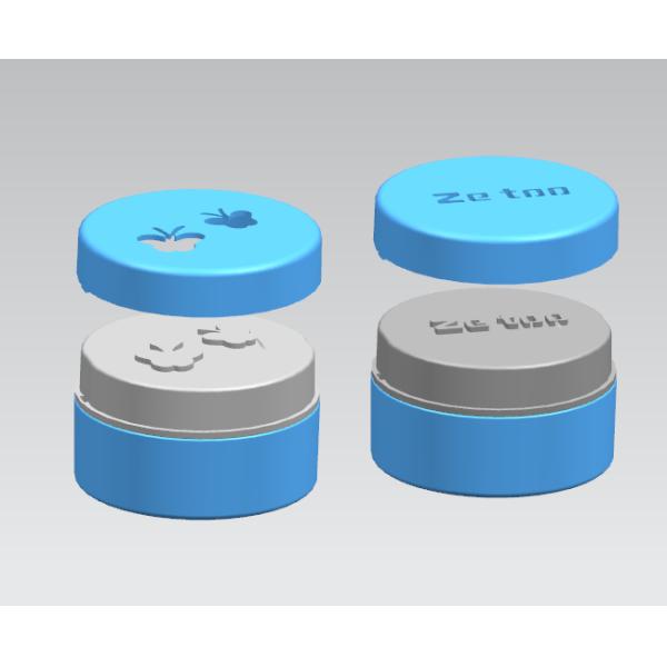 100ml PP/TPE Soft Touch Cosmetic Cream Jar Two Color With Luxury Stone Pattern Cap Empty Beauty Container