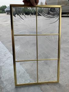 No welding single decorative glass panel inserts  for cabinet door 1MM edge thikcness with brass caming