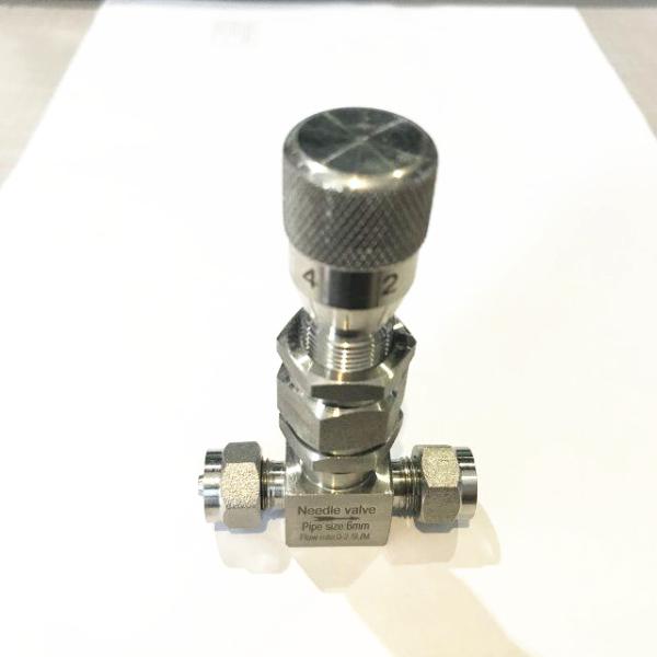 1/4" Mini Threaded Gas Needle Valve Single Flow Way Metering Needle Valve