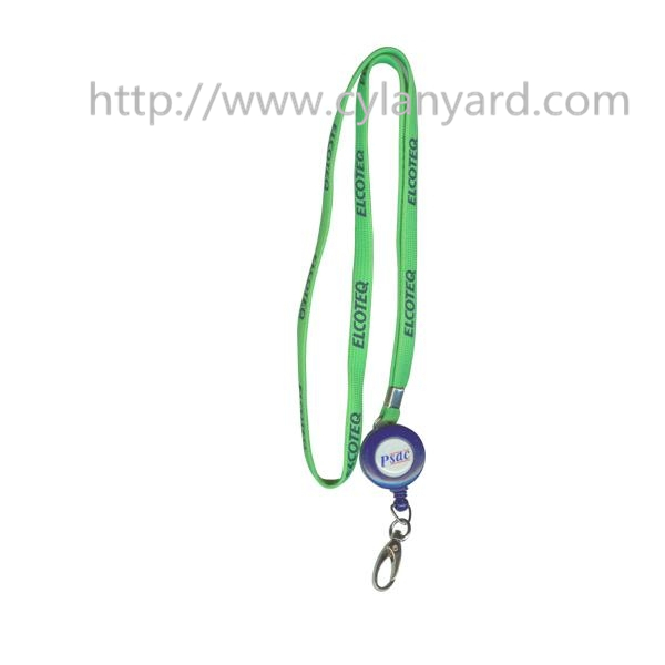 Office id badge stretchable reel lanyard, employee id card badge lanyards,
