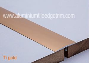 China T Shaped Aluminium Floor Trims , Metal Floor Edging Strip Gap Covering 40mm Width on sale