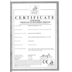 Goodfore Tex Machinery Co.,Ltd Certifications