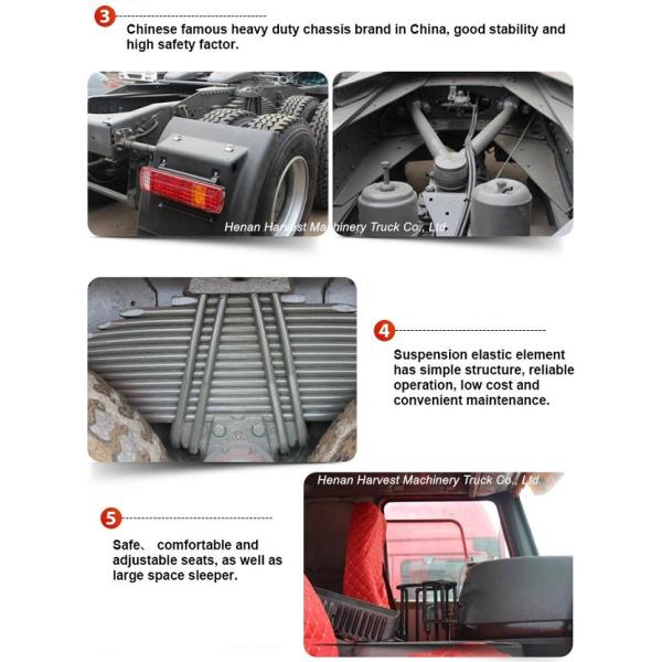 6x4 Load capacity 40000kg 375hp SINOTRUK HOWO Prime Mover Second Hand Truck