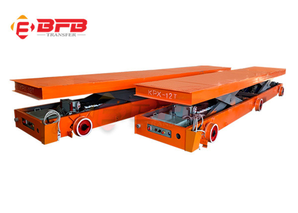 8T Battery Power Rail Transfer Car With Scissor Lifting Device