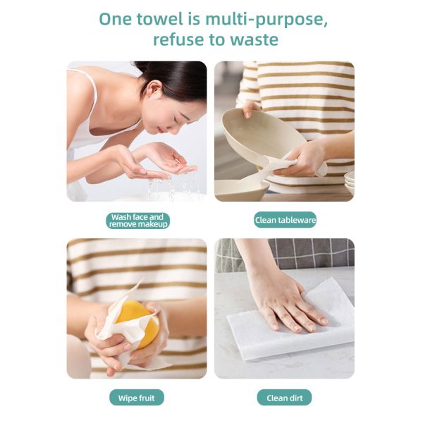 Disposable Face Towels Biodegradable Ultra Soft Washcloths Suitable for Sensitive Skin Facial Cleansing Makeup Removal and Daily