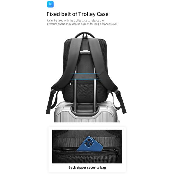 Factory hot sell custom black backpack men light Laptop Bags high quality school backpack fashion backpack bag