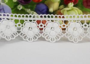 Buy cheap Water Soluble Chemical Polyester lace ribbon trim For Gilr Dress Vintage Off White product
