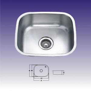 Buy cheap Small Stainless Steel Undermount Single Bowl Kitchen Sinks 400 X 355mm product