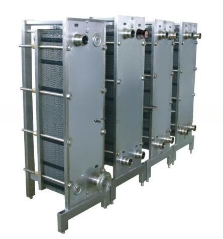 Instant 1000L/H Dairy Milk Plate Heat Exchanger with 0-350c Working Temperature Range