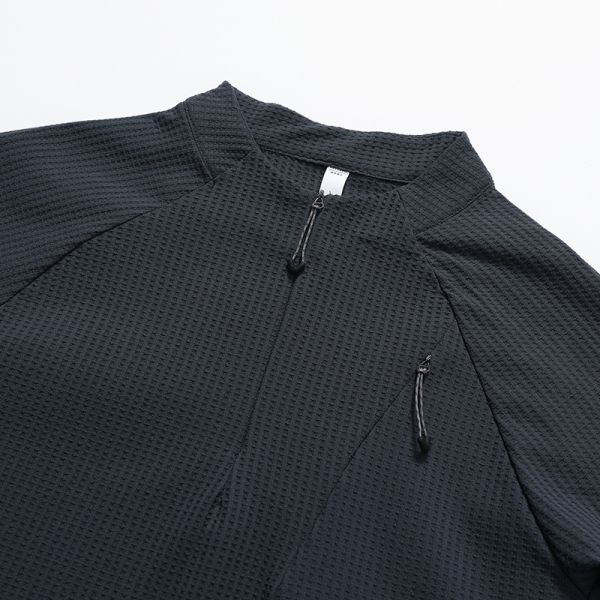 Custom OEM Stand Collar Long Sleeve Tee Antibacterial Quick Dry 100% Polyester Luxury Grid Sport Shirt
