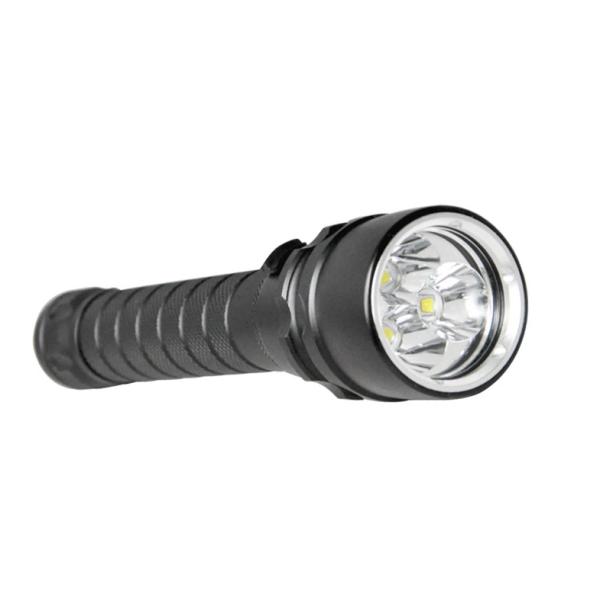 Black 6500k Professional LED Dive Torch , CREE XM L2 Led Diving Flashlight