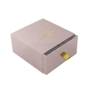 China Bulk Small Jewelry Shipping Boxes Sliding Drawer With Ribbon Pouch on sale