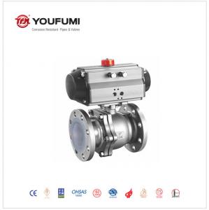 Buy cheap Industrial PFA Lined CF8M Ball Valve SS304 PTFE Lined Paper Making product