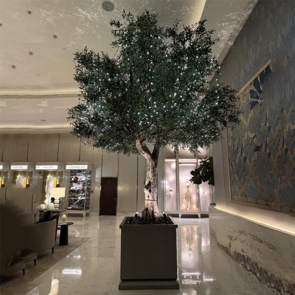 10-13ft Customizable Large Artificial Banyan Ficus Tree With Dense Canopy - Lobby Centerpiece For Commercial Spaces