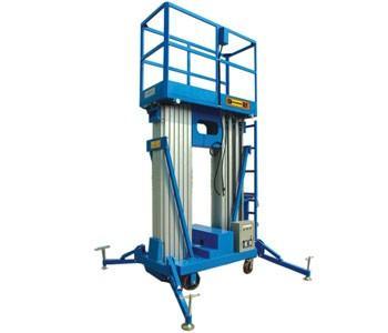 Order Picker Forklift 21 m height red color Aluminium ladder electric climbing Work Platform(double Mast)