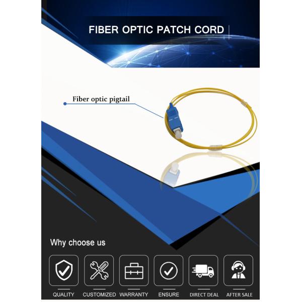 SC UPC Fiber Optic Pigtail Single Mode Low Insertion Loss For CATV Systems