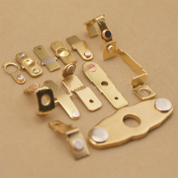 Precision Metal Stamping Products / Electrical Components With Silver Contacts