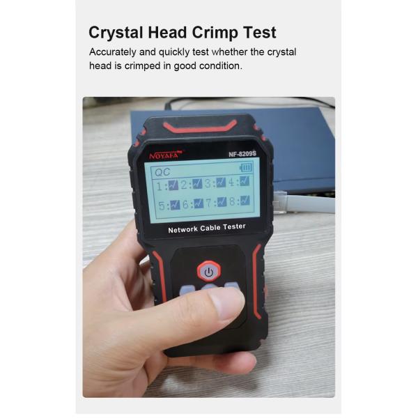 3.7V Lithium Battery Cable Tester - Network Line Tester with LCD Display for RJ45/Phone Wires, Portable Wire Detector Tool