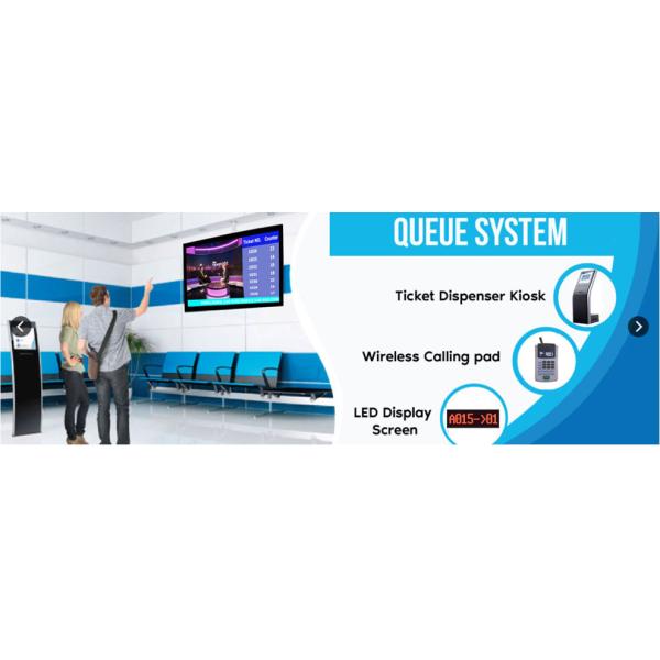 17 Inch Touch Screen Queue Ticket Dispenser System Token Number Calling Q System