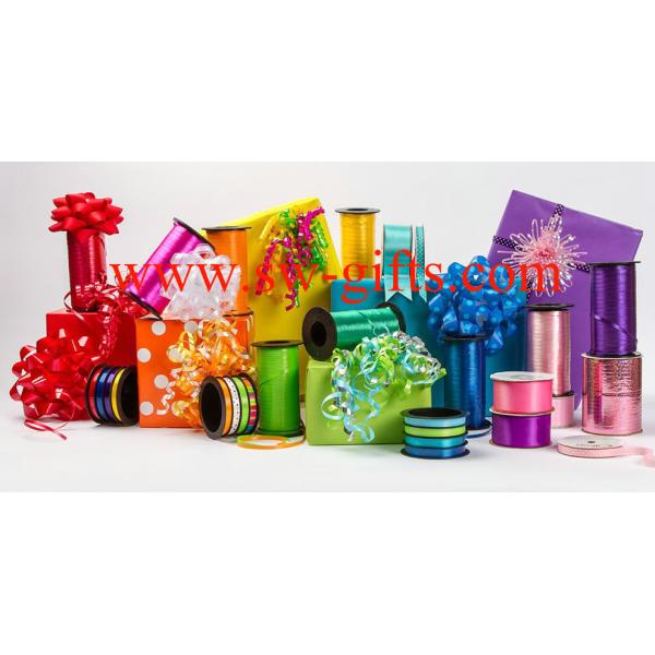 Christmas gift accessory ribbon assorted colors star bow shinning ribbon For Gift Packing