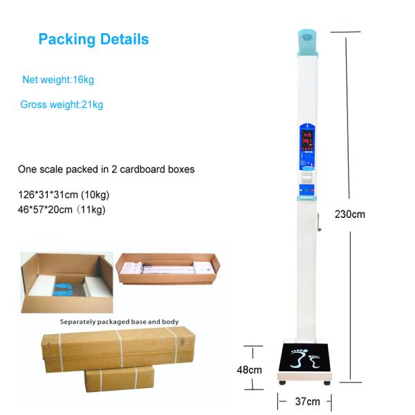 SH-300 Human Weight Scale Health Checkup Digital Height and Weight Coin Operated BMI Machine Scale