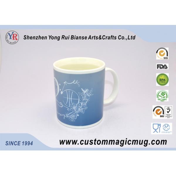 Porcelain Personalised Colour Changing Mugs , Heat Change 11oz Mugs