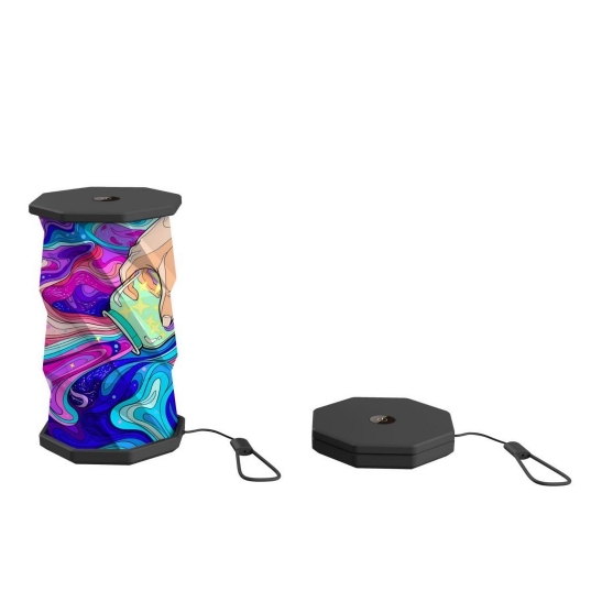 Rechargeable Origami Mini Rotating Paper Lamp Desk Lights E26 Touch Control Birthday Gift